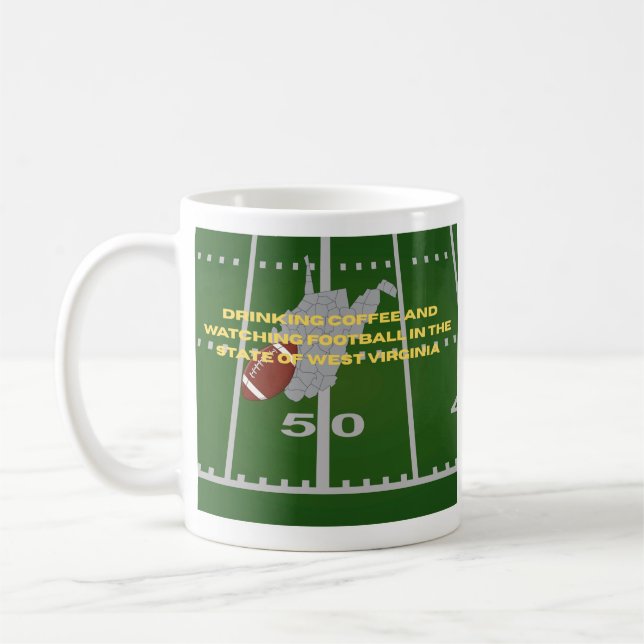 Coffee and Football in West Virginia  Kaffemugg (Vänster)