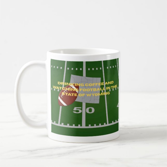 Coffee and Football in Wyoming  Kaffemugg (Vänster)
