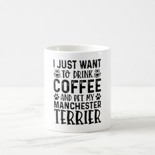 Coffee and Manchester Terrier Funny Kaffemugg