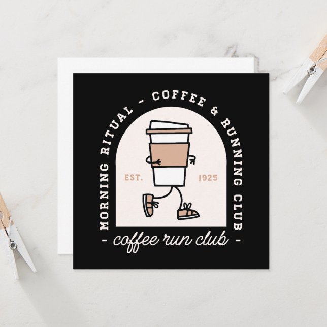 Coffee and running lovers run club funny (Fram/Back In Situ)