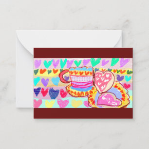 Coffee and Valentine fun Wooden Box Sign Magnet Ac Anteckningskort