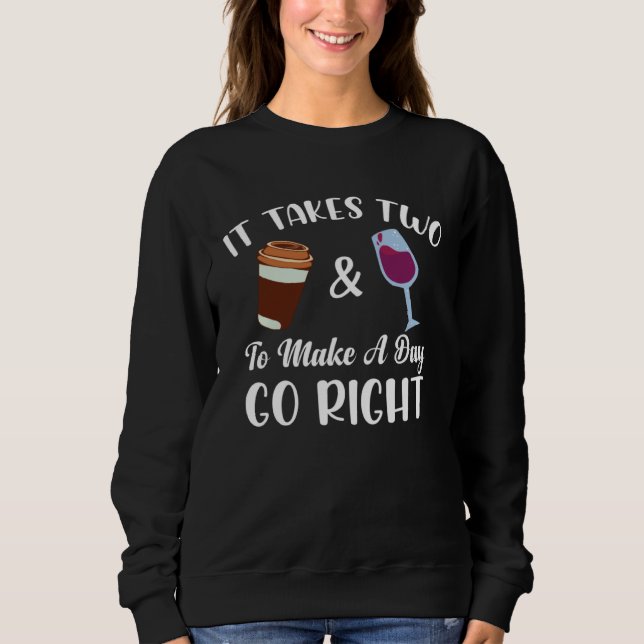 Coffee And Wine T Shirt (Framsida)