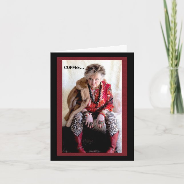 COFFEE är livsviktigt för överlevnadskortet Kort (Framsida)