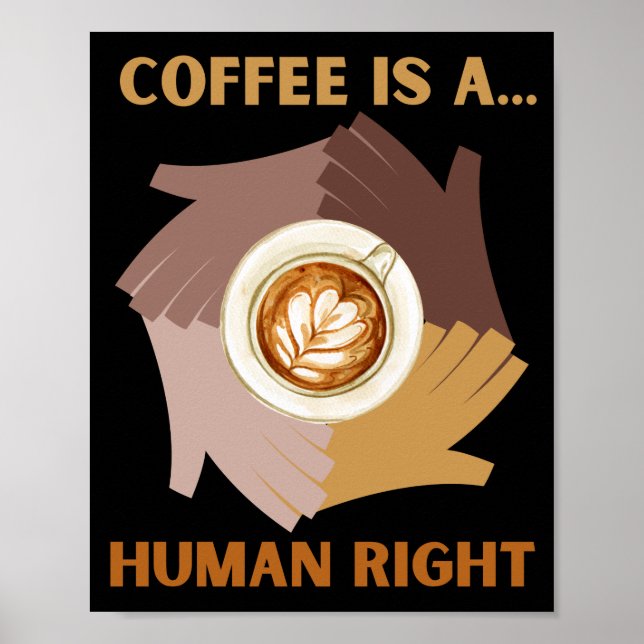 COFFEE ÄR.. MÄNNISKORS HÖGER POSTER (Framsidan)