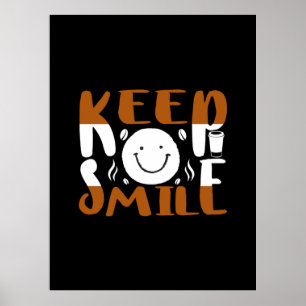 Coffee Art Behålla Smile Poster