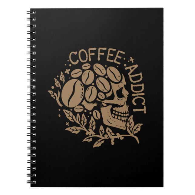 Coffee Art Coffee Addict Anteckningsbok (Framsidan)