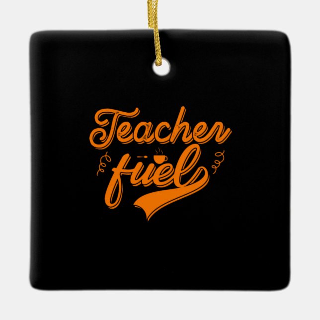 Coffee Art Teacher Fuel Julgransprydnad Keramik (Framsida)