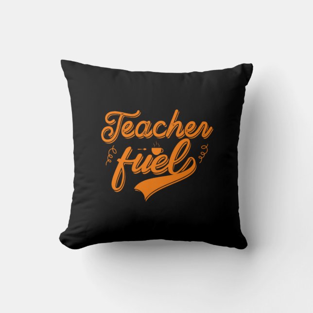 Coffee Art Teacher Fuel Kudde (Framsida)