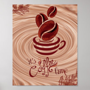 Coffee Artwork Decor Wall-hängande Espresso Digita Poster
