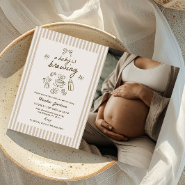 Coffee Baby is Brewing Baby Shower Foto Inbjudningar