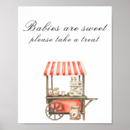 Coffee baby shower - Babies are sweet Poster