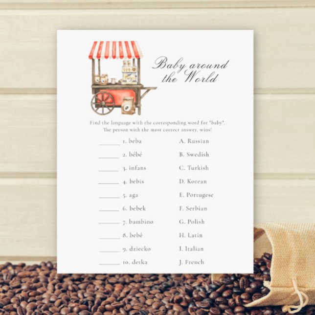 Coffee baby shower - Baby around the world game (Skapare uppladdad)