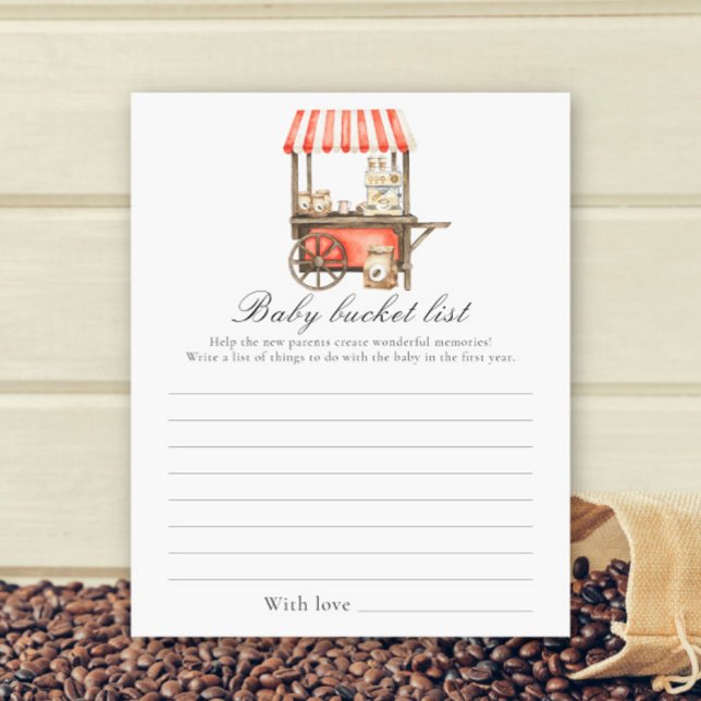 Coffee baby shower - Baby bucket list (Skapare uppladdad)