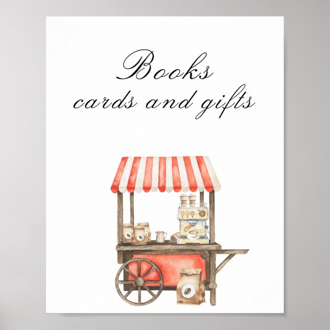 Coffee baby shower - Books, cards and gifts Poster (Framsidan)