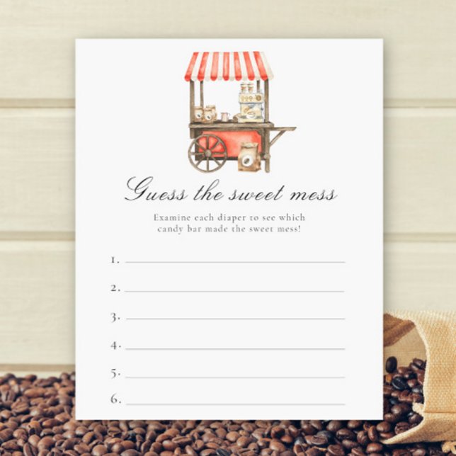 Coffee Baby shower Guess the sweet mess game (Skapare uppladdad)