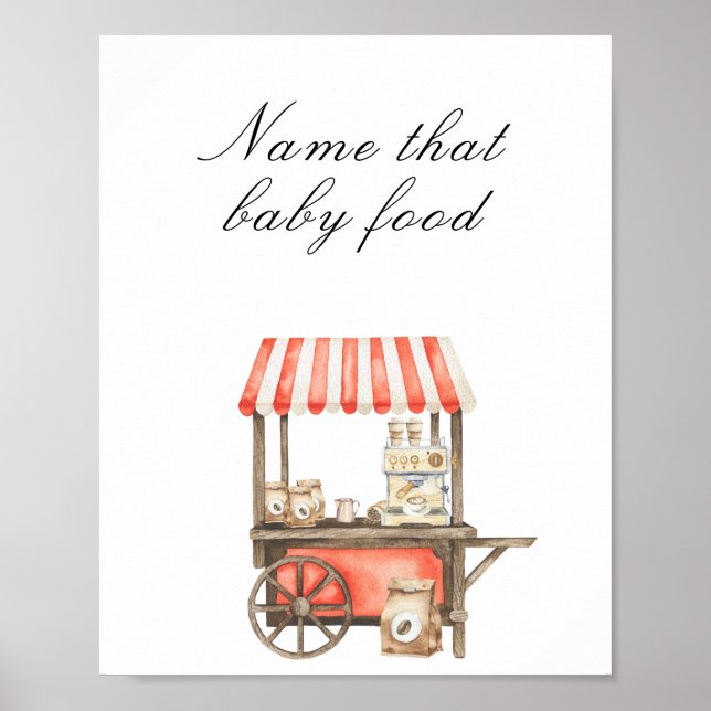 Coffee baby shower - Name that baby food Poster (Framsidan)
