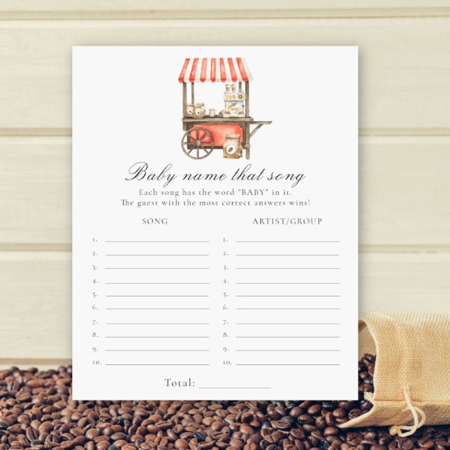 Coffee baby shower - Name that song game (Skapare uppladdad)