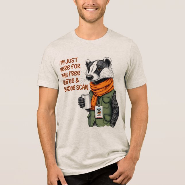 Coffee Badger T Shirt (Framsida)