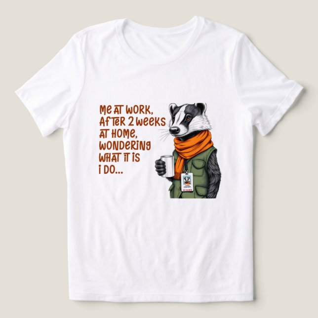 Coffee Badger T Shirt (Design Framsida)