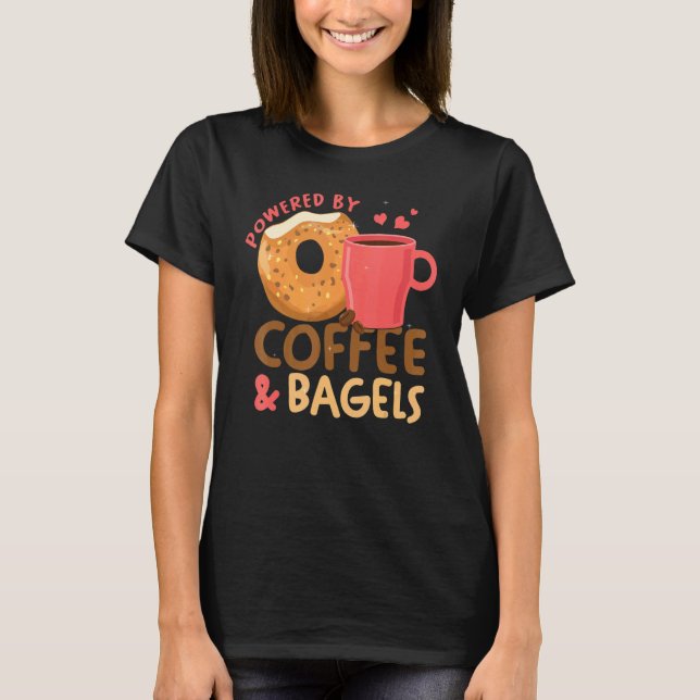 Coffee Bagel Breakfast Brunch Bagel T Shirt (Framsida)
