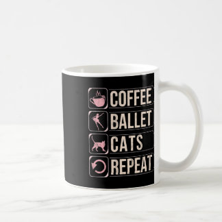 Coffee Ballet Cats Repeat Funny Dancing Dancer Kaffemugg