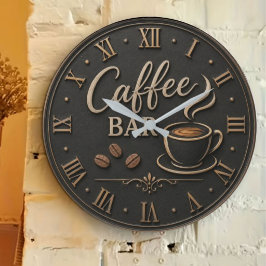 Coffee Bar Rustic Coffee Lover Station Gift Stor Klocka