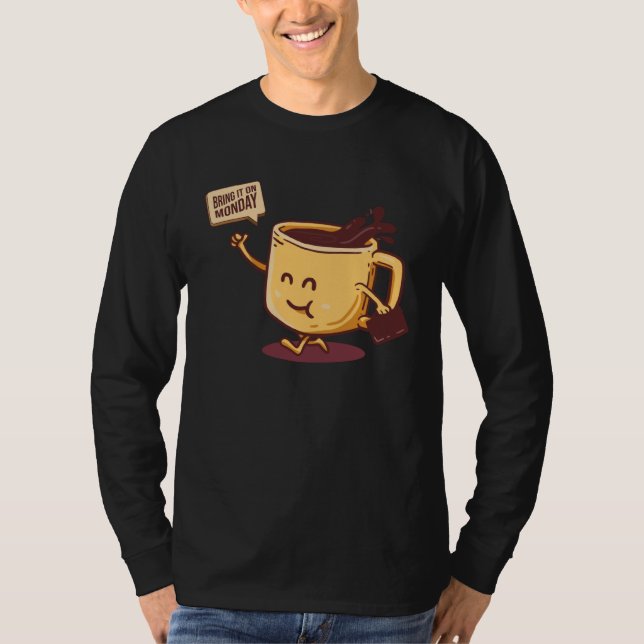 Coffee Barista Coffee Drinker T Shirt (Framsida)