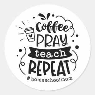 Coffee be undervisar runt klistermärke