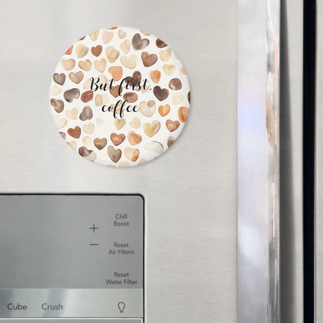 Coffee Bean Hearts Coffee Först Magnet (In Situ (Fridge))