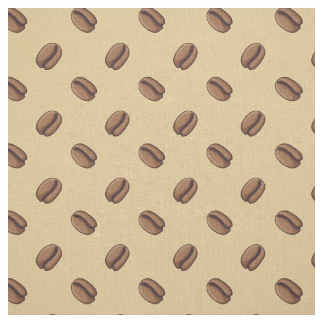 Coffee Bean Icon Mönster Tyg (Provkarta)