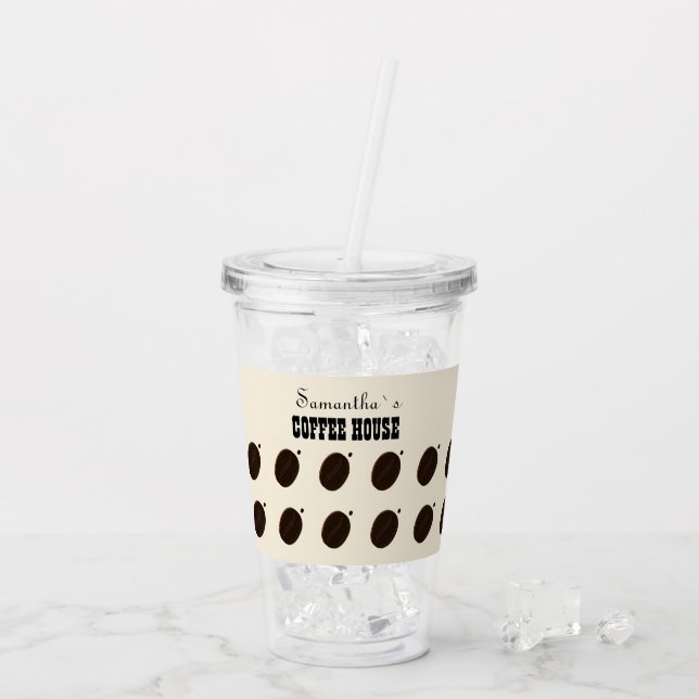 Coffee Bean Märkesvaror Professionell  Take Away Mugg (Baksida Ice)