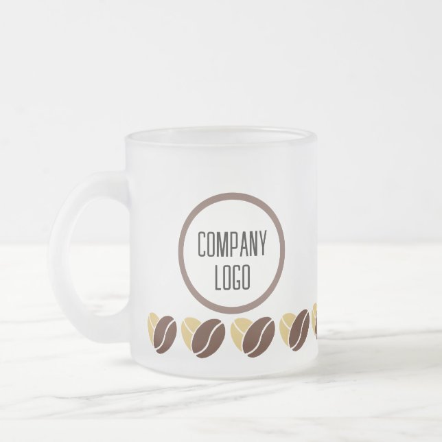 Coffee Bean Mug-editable for Company Gifts Frostad Glasmugg (Vänster)