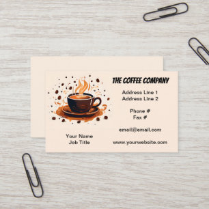 Coffee Bean Roasters Retail Wholesale Shop Visitkort