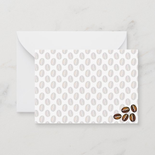 Coffee Beans Blank Note Card Anteckningskort (Framsida)