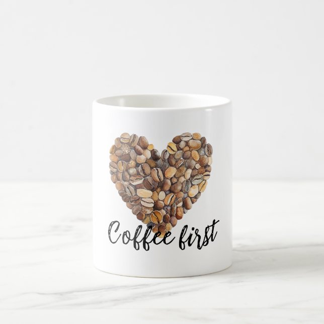 Coffee Beans Heart Kaffemugg (Center)