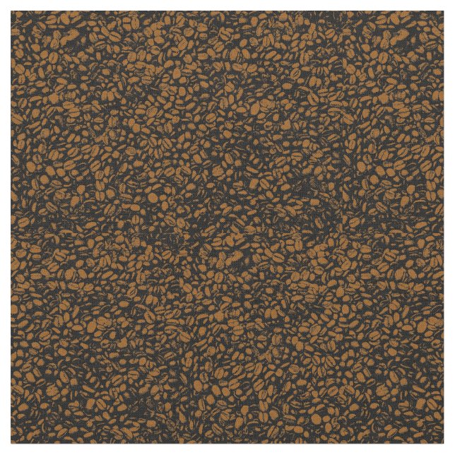 Coffee Beans Mönster Tyg (Närbild)