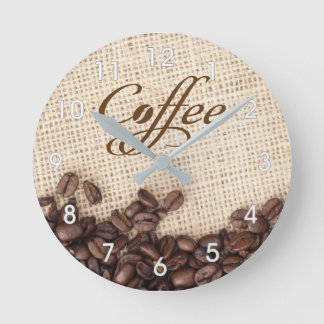 COFFEE BEANS WALL CLOCK RUND KLOCKA