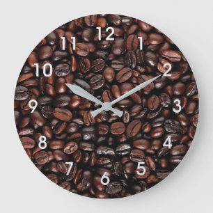 COFFEE BEANS WALL CLOCK STOR KLOCKA