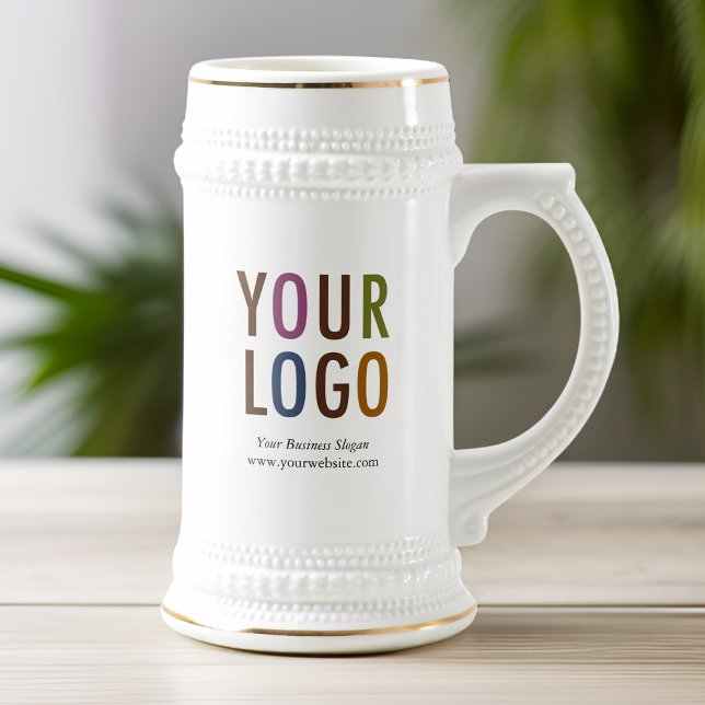 Coffee Beer Stein Anpassningsbar Company Logotyp P Sejdel (MISOOK White Ceramic Beer Stein with Logo)
