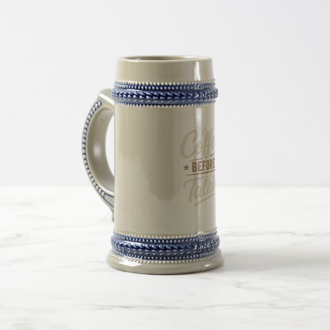 👉 Coffee Before Talkie – Funny Coffee Lover Sejdel (Framsida vänster)
