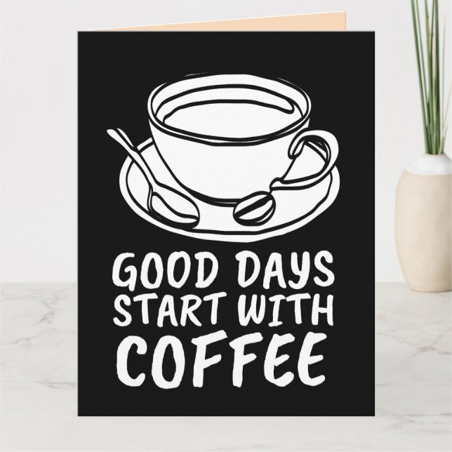 COFFEE BIRTHDAY KÄRLEK DU ÄR ETT SENT GREETKORT KORT (Framsida)