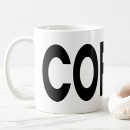 COFFEE Black Typography   Kaffemugg