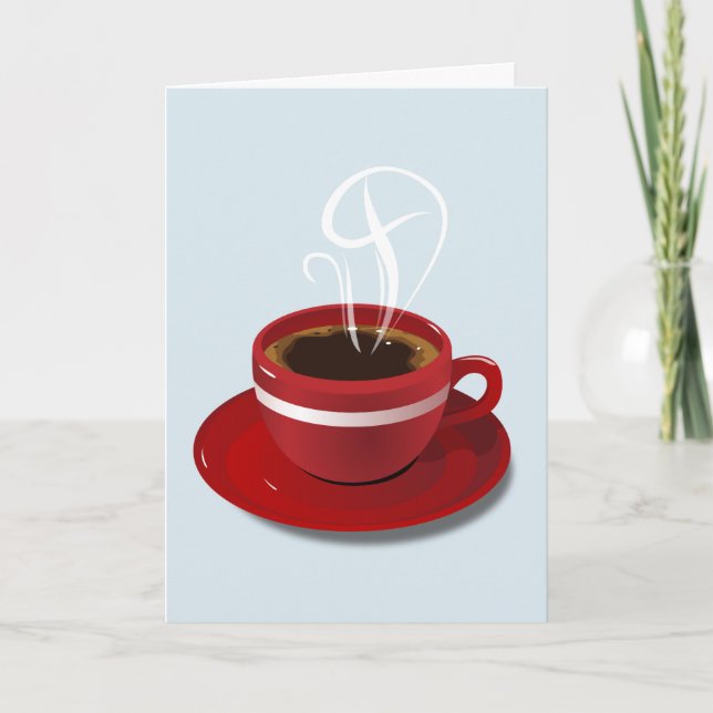 COFFEE BLANK TILLFÄLLEN GREETARD TACK KORT (Framsida)