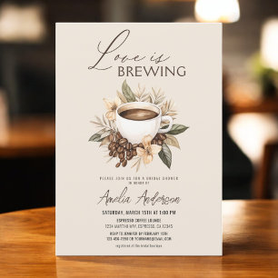 Coffee Boho Kärlek är Brewing Möhippa Inbjudningar