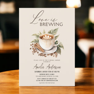 Coffee Boho Kärlek är Brewing Möhippa Inbjudningar