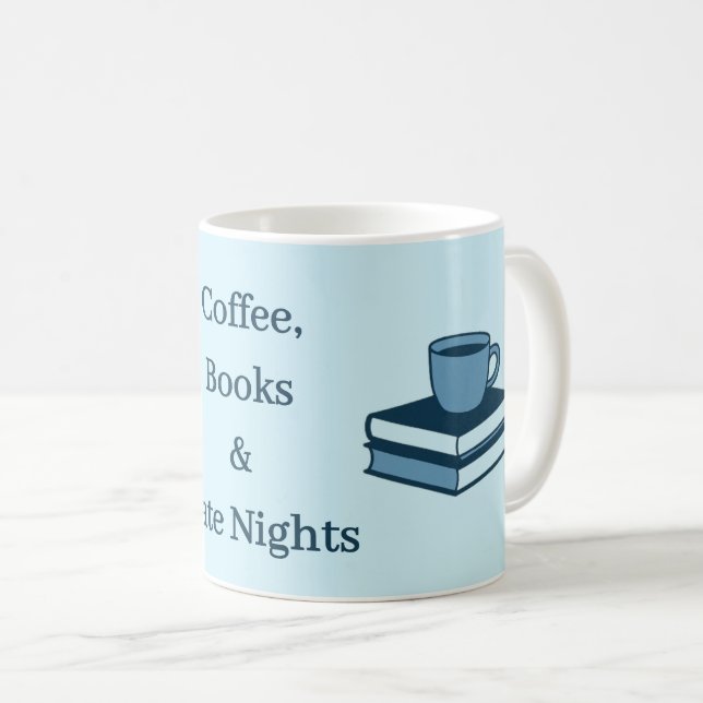 Coffee Books & Late Nights – Study Life Mug Kaffemugg (Framsida höger)