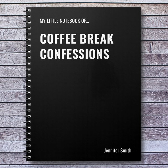 Coffee Break Confessions Funny Office Anteckningsbok (Skapare uppladdad)