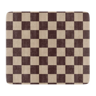 Coffee Brown Checkerboard