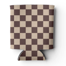Coffee Brown Checkerboard
