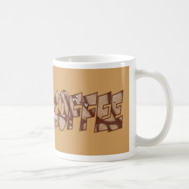 Coffee Brown Lettering Coffee Mugg (Höger)